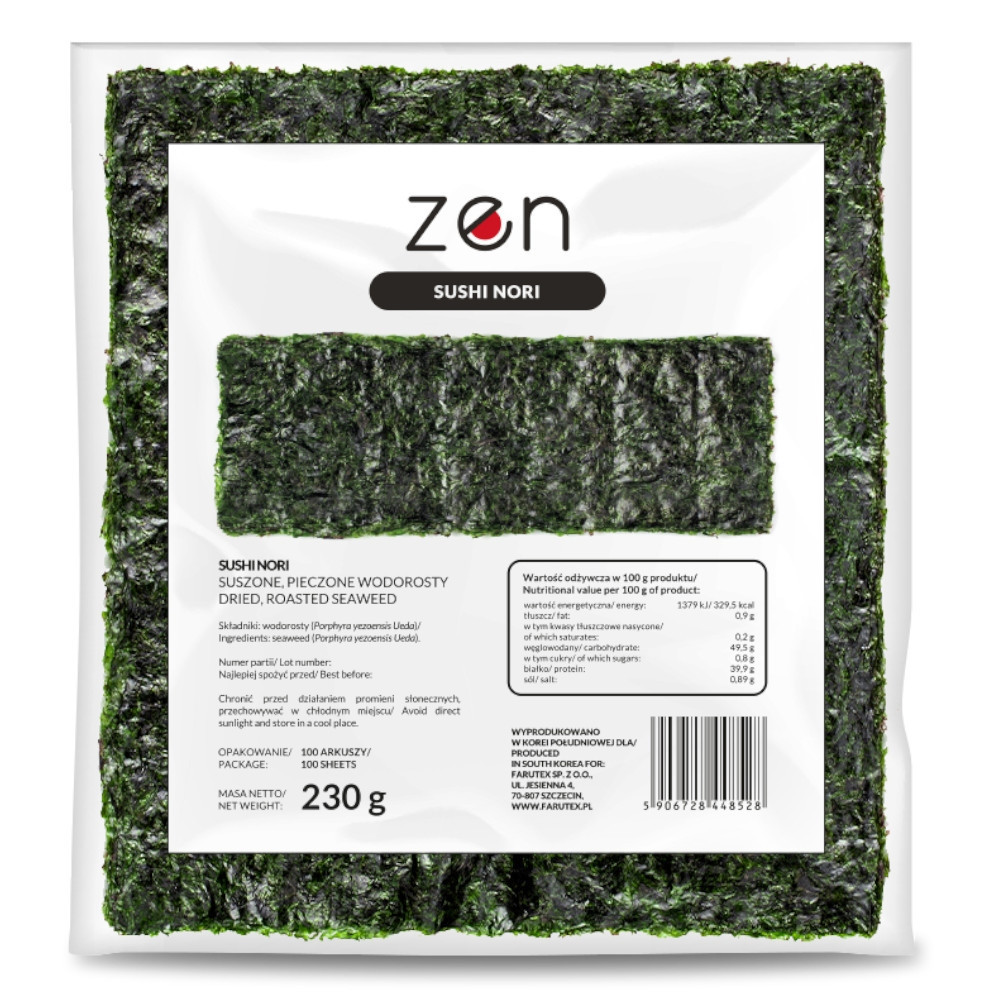 Glony sushi Nori Silver 100 arkuszy 230 g